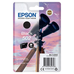 Epson oryginalny ink / tusz C13T02V14020, T02V140, 502, black, 210s, 4.6ml