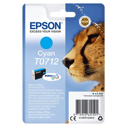 Epson oryginalny ink / tusz C13T07124022, cyan, blistr z ochroną, 5,5ml