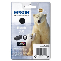 Epson oryginalny ink / tusz C13T26014012, T260140, black, 6,2ml