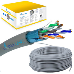 Extralink CAT5E FTP (F/UTP) Wewnętrzny | Kabel sieciowy skrętka | 305M
