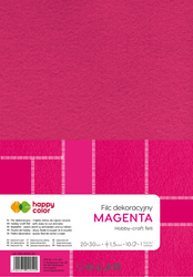 Filc dekoracyjny 20x30 cm 1,5 mm 5 ark. Magenta Happy Color