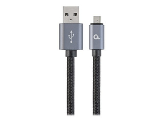 GEMBIRD CCB-mUSB2B-AMBM-6 Gembird kabel micro USB 2.0 AM-MBM5P 1.8M oplot,wtyki w osłonie metalowej,czarny