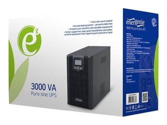 GEMBIRD EG-UPS-PS3000-01 Energenie by Gembird UPS 3000A czysty sinus, 4x IEC 230V OUT + USB-BF, LCD