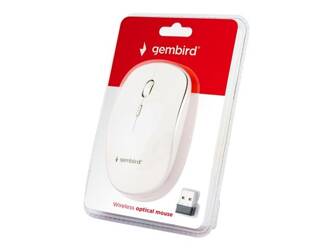 GEMBIRD MUSW-4B-01-W Bezprzewodowa mysz optyczna MUSW-4B-01-W 1600 DPI nano USB biała