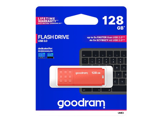 GOODRAM Pamięć USB UME3 128GB USB 3.0 Pomarańczowa