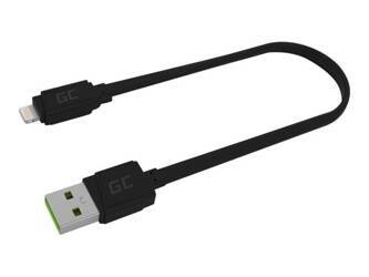 GREENCELL KABGC02 GCmatte Lightning Flat cable 25 cm with fast charging Apple 2.4A