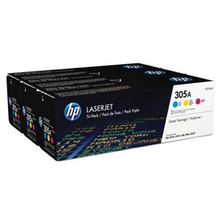 HP oryginalny toner CF370AM, HP 305A, CMY, 7800 (3x2600)s, 3x900g, 3szt