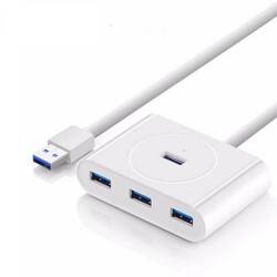 Hub USB 3.0 UGREEN CR113, 4w1, 0.5m (biały) 20282