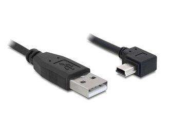 KABEL USB MINI(M) KĄTOWY PRAWO->USB-A(M) 2.0 1M CZARNY (CANON) DELOCK