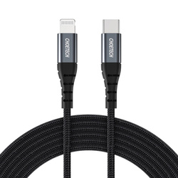 Kabel Choetech IP0039 USB-C / Lightning MFi 480Mb/s 3A 1.2m - czarny