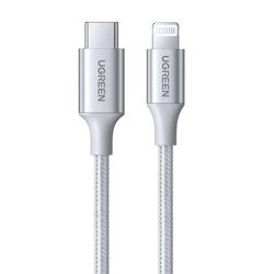 Kabel Lightning do USB-C  2.0 UGREEN PD 3A US304, 1m (srebrny) 70523