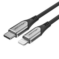 Kabel USB-C 2.0 do Lightning Vention TACHG MFi 3A 1,5m szary