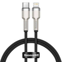 Kabel USB-C do Lightning Baseus Cafule, PD, 20W, 0,25m (czarny)