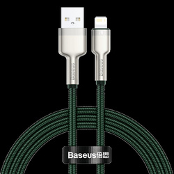 Kabel USB do Lightning Baseus Cafule, 2.4A, 1m (zielony)