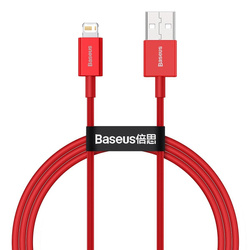 Kabel USB do Lightning Baseus Superior Series, 2.4A, 1m (czerwony)