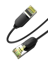 Kabel sieciowy UGREEN NW149, Ethernet RJ45, Cat.7, F/FTP, 0.5m (czarny)