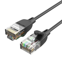 Kabel sieciowy UTP CAT6A Vention IBIBH RJ45 Ethernet 10Gbps 2m czarny typu Slim