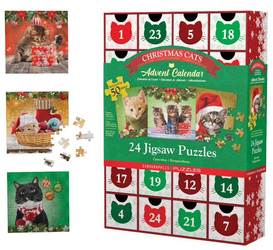 Kalendarz adwentowy puzzle Christmas Cats 8924-5737