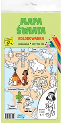 Kolorowanka XL Mapa świata kolor