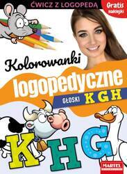 Kolorowanki logopedyczne z naklejkami. Głoski K G H