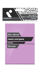 Koszulki na karty Rebel (63,5x88 mm) "Classic Card Game", 100 sztuk, Różowe