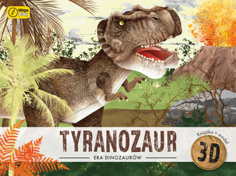 Książka i puzzle 3D era diznozaurów Tyranozaur