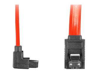 LANBERG CA-SASA-13CC-0100-R Lanberg kabel SATA DATA II (3GB/S) F/F 1m z zatrzaskami metal. kątowy czerwony