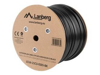 LANBERG LCU6-21CU-0305-BK Lanberg kabel instalacyjny UTP, kat. 6, drut OUTDOOR CU, 305m, czarny