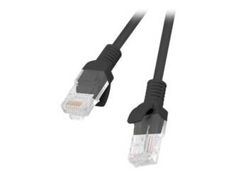 LANBERG PCU5-20CC-0025-BK Lanberg Patchcord RJ45, kat. 5e, UTP, 0.25m, czarny, op. zbiorcze 10 szt