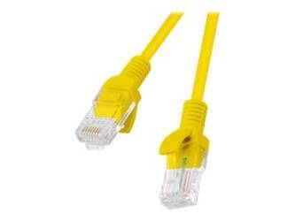 LANBERG PCU5-20CC-0025-Y Lanberg Patchcord RJ45, kat. 5e, UTP, 0.25m, żółty, op. zbiorcze 10 szt