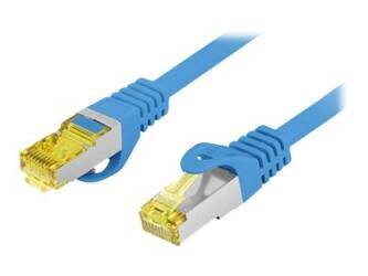 LANBERG Patchcord Cat.6A S/FTP LSZH CU 0.5m blue