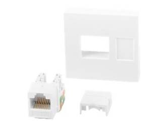 LANBERG RJ45 45x45 socket keystone cat. 6 UTP white