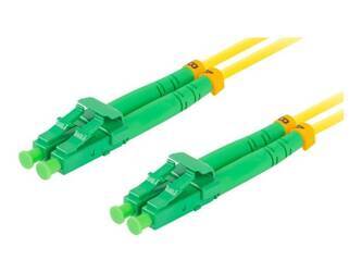 LANBERG fiber optic patchcord SM LC/APC-LC/APC duplex 10m LSZH g657a1 3.0mm yellow