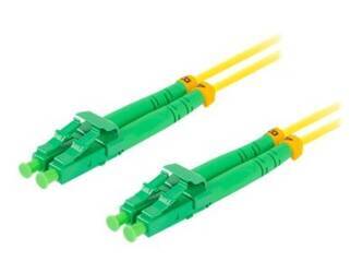 LANBERG fiber optic patchcord SM LC/APC-LC/APC duplex 1m LSZH g657a1 3.0mm yellow