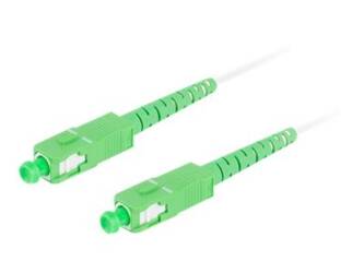 LANBERG fiber optic patchcord SM SC/APC-SC/APC simplex 10m LSZH g657b3 3.0mm white