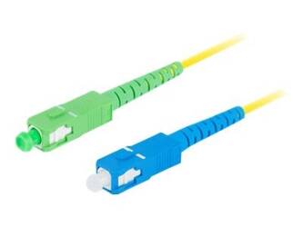 LANBERG fiber optic patchcord SM SC/APC-SC/UPC simplex 3m LSZH g657a1 3.0mm yellow