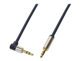 LOGILINK CA11100 LOGILINK - Kabel audio 3,5 m/m 90 degrees 1m niebieski