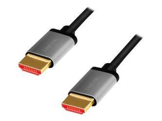 LOGILINK CHA0104 Kabel HDMI A/M to A/M 8K/60Hz alu czarny/szary 1m