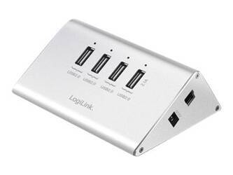 LOGILINK UA0224 LOGILINK - Hub biurkowy USB 2.0 Hub 4-portowy, z zasilaczem