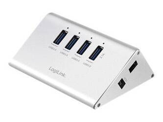 LOGILINK UA0227 LOGILINK - Hub biurkowy USB 3.0 Hub 4-portowy, z zasilaczem