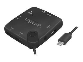 LOGILINK UA0345 LOGILINK - Hub wielofunkcyjny i czytnik kart OTG (On-The-Go) Micro-USB