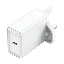 Ładowarka sieciowa USB-C Vention FADW0-UK 20W UK biała
