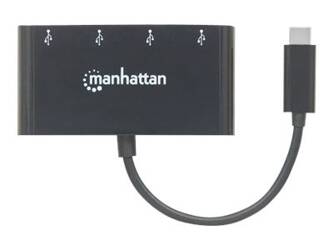 MANHATTAN 162746 Manhattan 4-Portowy hub USB-A 3.0 (4x USB-A) na SuperSpeed USB-C 3.1 Gen1