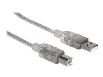 MANHATTAN 340458 Manhattan Kabel USB 2.0 A-B M/M 3m srebrny