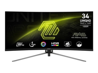 MSI MAG 345CQR 34inch VA Curve 1000R 180Hz 2xHDMI DP Headphone out 3Y