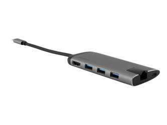 MULTIPORT ADAPTER VERBATIM USB-C->HUB USB 3.0 3X, HDMI 4K, USB-C, RJ45, SD, MICRO SD
