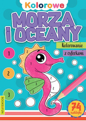 Morza i oceany. Kolorowanie z cyferkami