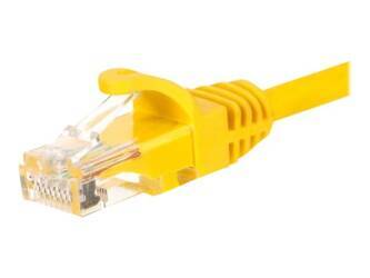 NETRACK BZPAT0256Y Netrack patchcord RJ45, osłonka zalewana, kat. 6 UTP, 0.25m żółty