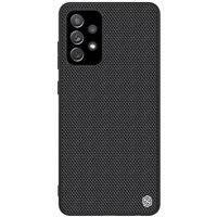 Nillkin Textured Case wytrzymałe wzmocnione etui z żelową ramką i nylonem na tyle Samsung Galaxy A72 4G czarny