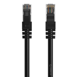 Okrągły kabel sieciowy Ethernet Orico, RJ45, Cat.6, 2m (czarny)